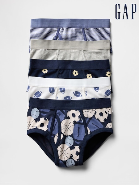 Mehrfarbig/Blau - Gap Organic Cotton Briefs 5-Pack (F54680) | 31 €