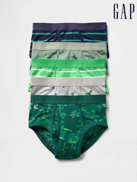 Verde multicolor - Gap Organic Cotton Briefs 5-Pack (F54681) | 28 €