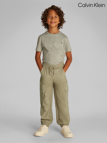 Calvin Klein Cream Parachute Dry Knit Cargo Joggers (F54689) | €86 - €107