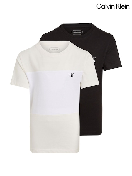 Calvin Klein Black 100% Cotton T-Shirts 2 Pack (F54694) | R$ 395 - R$ 445