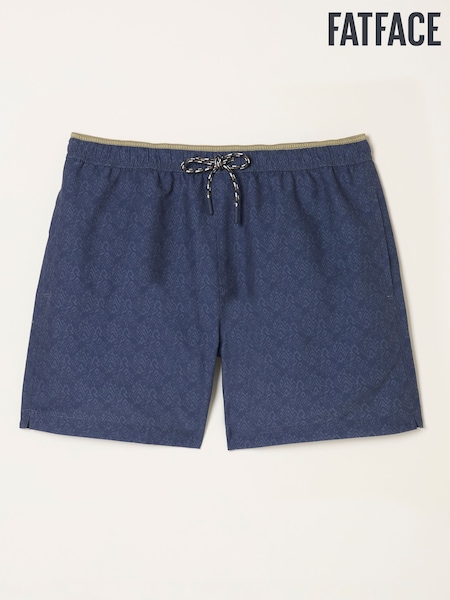 FatFace Trevose Navy Abstract Geo Print Swim Shorts (F54714) | €46