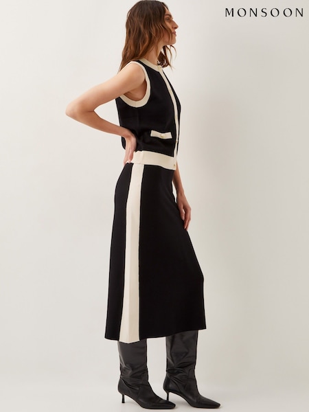 Monsoon Narla Side Stripe Knit Midi Skirt (F54724) | ‏327‏₪