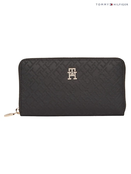 Tommy Hilfiger Black Large Zip Wallet (F54819) | 346 QAR
