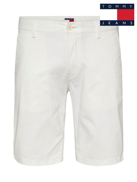 Tommy Jeans White Scanton Shorts (F54835) | €69