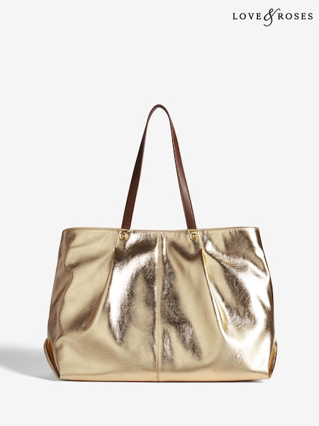 Dourado - Love & Roses Shopper Bag (F54883) | R$ 345