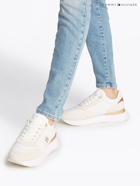 Chalk White - Tommy Hilfiger Fashion Runner Trainers (F54906) | €172