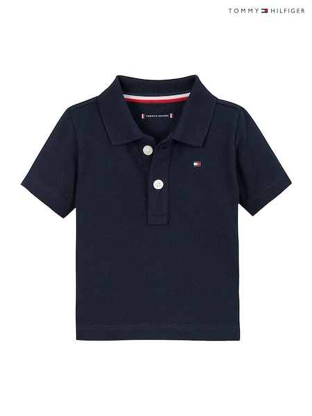 Tommy Hilfiger Blue Essential Flag Short Sleeve Polo Shirt (F54920) | €38