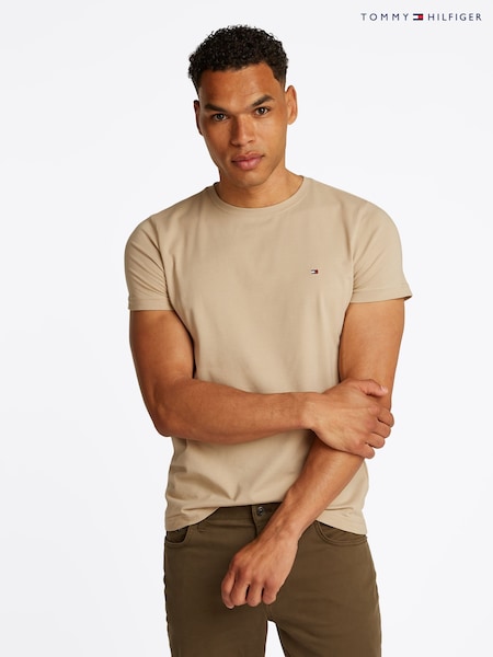 Tommy Hilfiger Natural Slim Stretch Cotton T-Shirt (F54928) | €57
