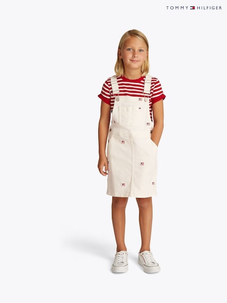 Tommy Hilfiger Cream Dungaree Dress (F54938) | 4,506 UAH