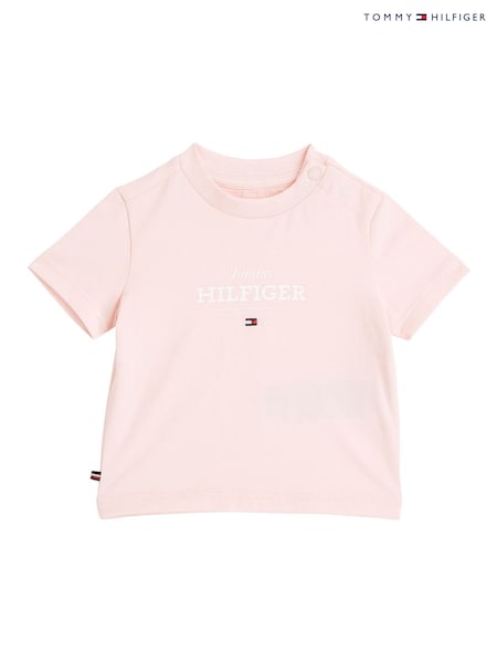 Tommy Hilfiger Pink Monotype 1985 Logo T-Shirt (F54941) | €28