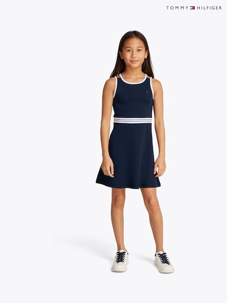 Tommy Hilfiger Blue Contrast Binding Skater Dress (F54945) | 3,605 UAH