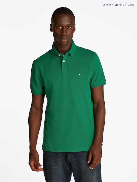 Tommy Hilfiger Green 1985 Regular Fit Stretch Polo Shirt (F54959) | 371 QAR