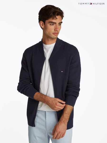 Tommy Hilfiger Blue Baseball 100% Cotton Jumper (F55022) | €199