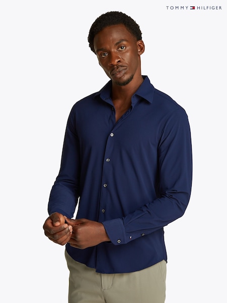 Tommy Hilfiger Blue Performance Stretch Oxford Shirt (F55042) | €199