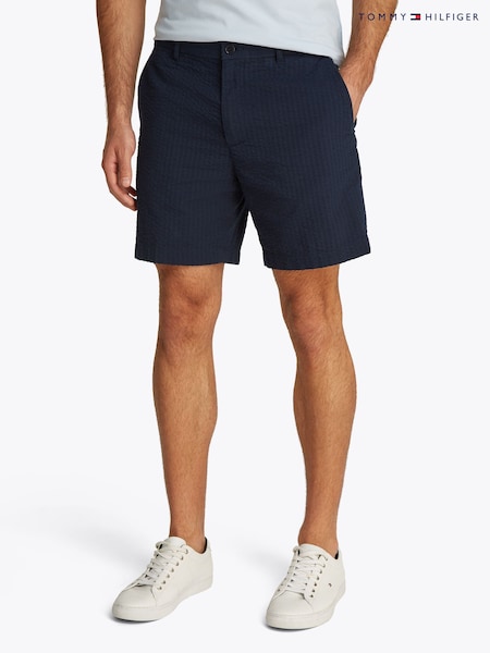 Tommy Hilfiger Blue Mercer Seersucker Shorts (F55069) | AED524