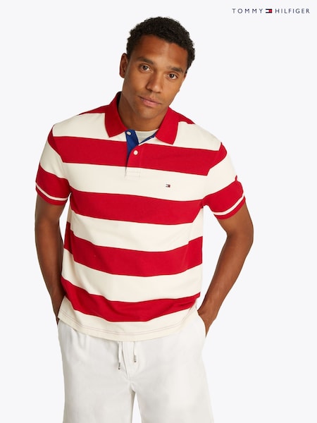 Tommy Hilfiger Red Short Sleeve Polo Shirt (F55092) | €119