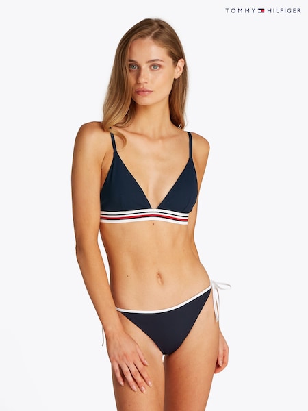 Tommy Hilfiger Blue Triangle Bikini Top With Removable Pads (F55093) | €58
