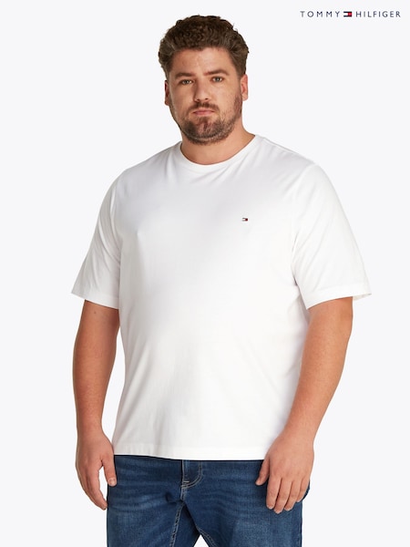 Tommy Hilfiger White Regular Fit Plus Essential 100% Cotton T-Shirt (F55113) | €57