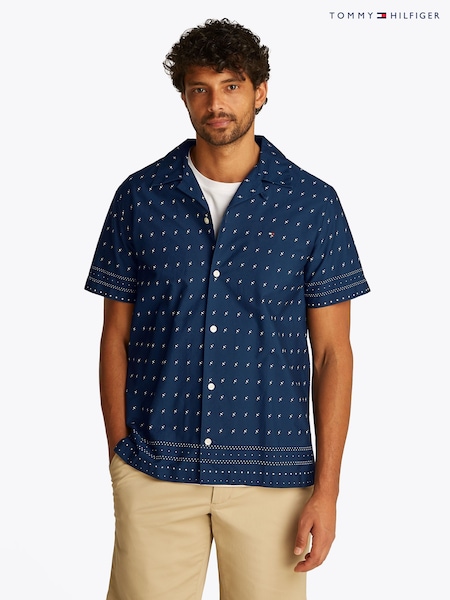 Tommy Hilfiger Regular Fit Flex Poplin Bandana Short Sleeve 100% Cotton Shirt (F55119) | 120 €