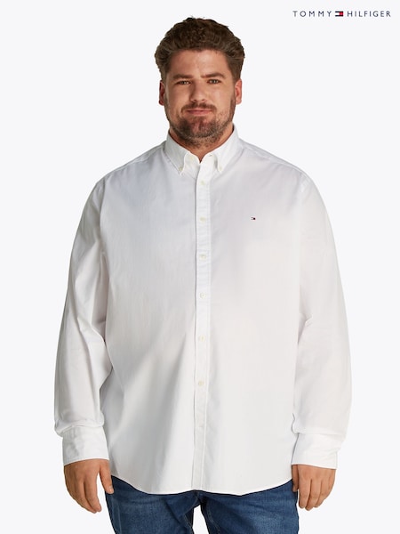 Tommy Hilfiger White Regular Fit Plus Flex Poplin 100% Cotton Shirt (F55189) | 475 zł