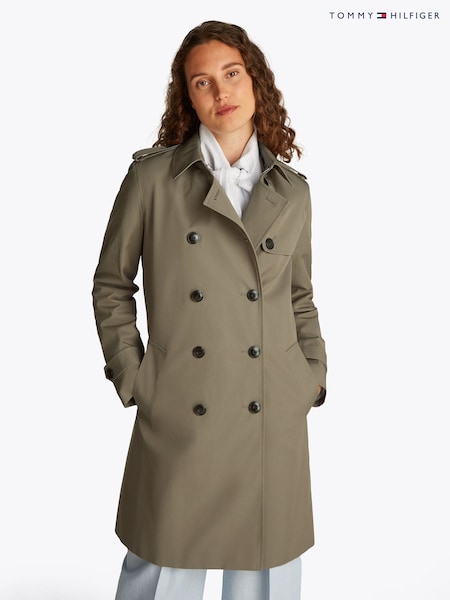 Tommy Hilfiger Brown Slim 100% Cotton Trench Coat (F55230) | €358