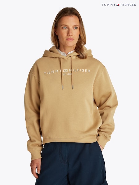 Tommy Hilfiger Natural Regular Fit Modern Hoodie With Embroidered Logo (F55251) | €140