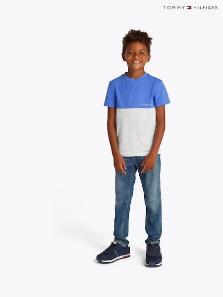 Tommy Hilfiger Light Blue Short Sleeve 100% Cotton T-Shirt (F55350) | €35 - €41