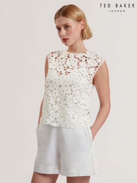 Ted Baker Joyyra-Crochet Knit Crop Top (F55357) | €219