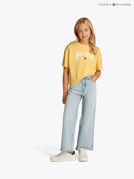Tommy Hilfiger Yellow Varsity Archive Short Sleeve 100% Cotton T-Shirt (F55381) | €37 - €41