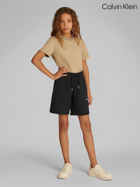 Calvin Klein Black Logo Joggers 100% Cotton Shorts (F55440) | €64 - €71