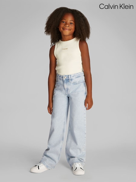 Calvin Klein Blue Wide Leg Jeans (F55442) | €85 - €106