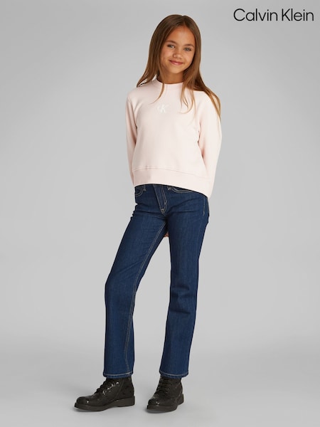 Calvin Klein Pink Logo Crew Neck Sweatshirt (F55444) | €64 - €78