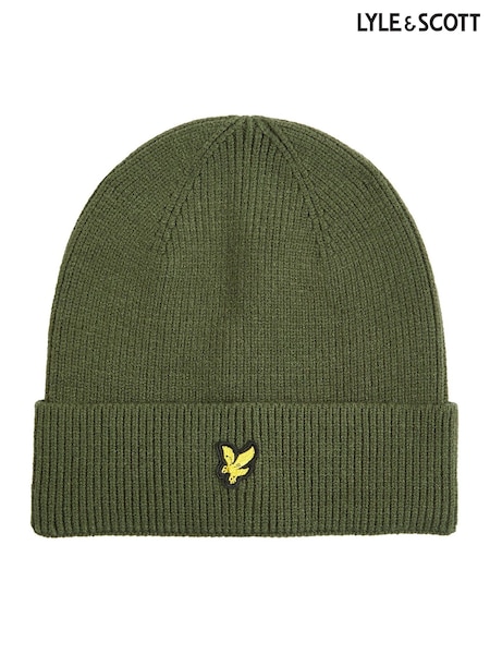 Lyle & Scott Green Beanie (F55494) | AED116