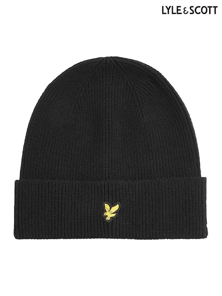 Lyle & Scott Black Beanie (F55506) | AED116