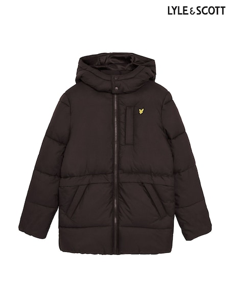 Lyle & Scott Black Ripstop Quilted Coat (F55525) | AED641