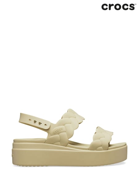 Crocs Cream Brooklyn Woven Low Wedges (F55692) | €69