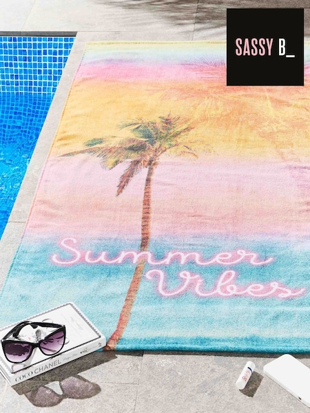 Sassy B Summer Vibes Cotton Beach Towel (F55705) | 16 €