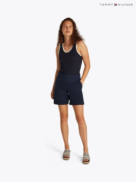 Tommy Hilfiger Blue Blend 100% Cotton Chino Shorts (F55722) | €129