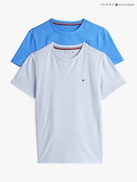 Azul - Tommy Hilfiger Underwear Short Sleeve 100% Cotton T-Shirts 2 Pack (F55726) | 45 €