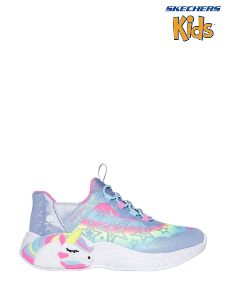 Skechers Purple Unicorn Dreams Starry Lite Slip In Trainers (F55822) | 402 LEI