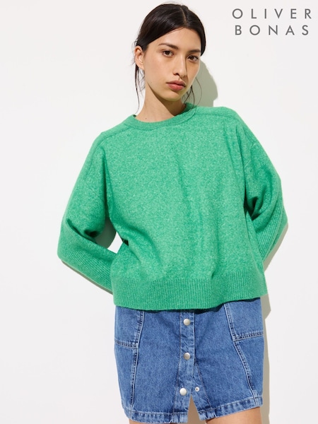 Oliver Bonas Green Sparkle Knitted Jumper (F55855) | €77