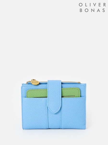 Oliver Bonas Blue Naomi Zipped Coin Purse (F55941) | AED175