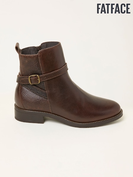 FatFace Avery Chocolate Brown Buckle Boot (F55958) | €104