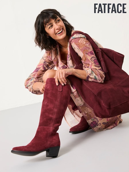 FatFace Knee High Suede Boot (F55991) | R$ 1.235