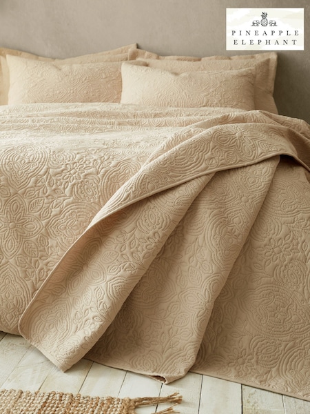 Pineapple Elephant Natural Casablanca Pinsonic Bedspread (F56012) | €46