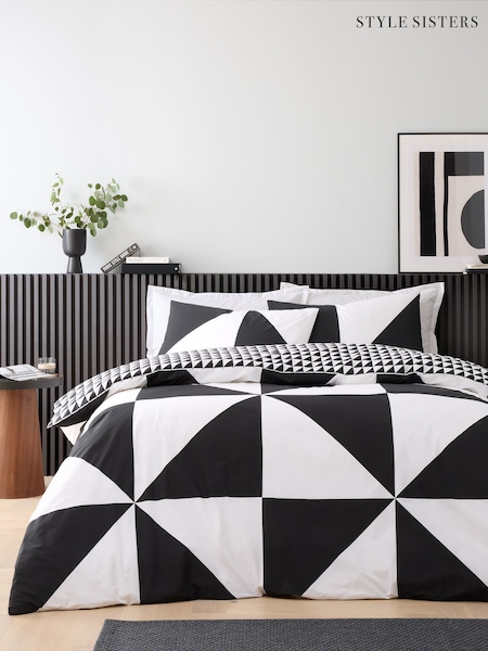 Style Sisters Black White Bold Geo Cotton Duvet Cover Set (F56033) | €40 - €81
