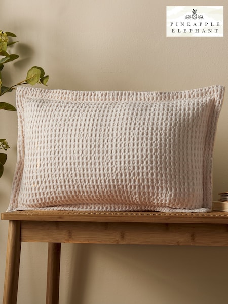 Pineapple Elephant Natural Jaipur Chunky Waffle Cotton Cushion (F56049) | €23