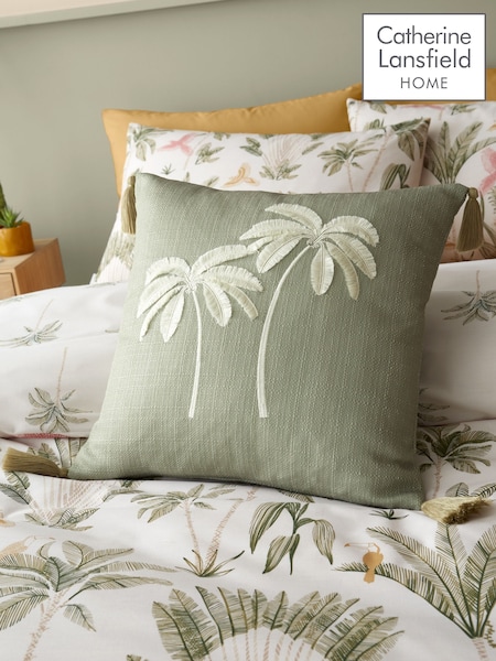 Catherine Lansfield Sage Paradiso Tufted Palm Cushion (F56050) | €26