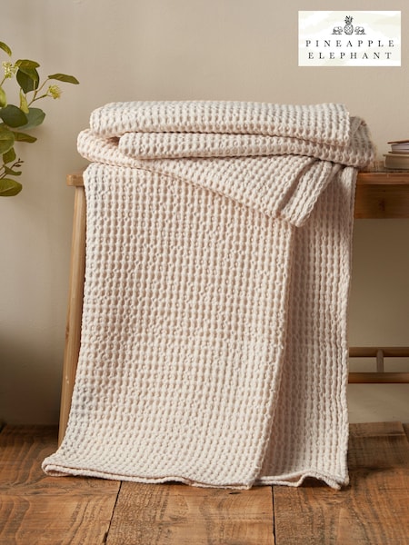 Pineapple Elephant Jaipur Chunky Waffle Cotton Throw (F56068) | 190 zł