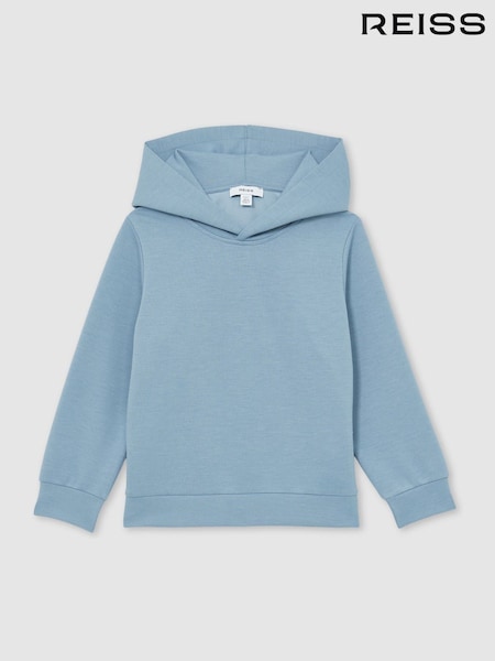 Reiss Soft Denim Blue Fabien 13-14 yrs Interlock Jersey Hoodie (F56080) | €60